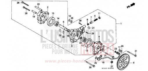 POMPE A HUILE (NX500N/NX650N) NX650N de 1992